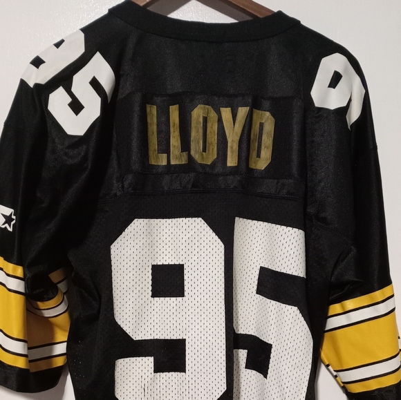 🌸 EUC Lloyd #95 Pittsburg Steelers NFL Jersey, Size: 52 XL & 2 Football Cards - Picture 3 of 6